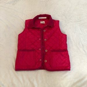 Crewcuts girls quilted vest pink